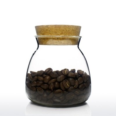 Cadeau fait main en verre transparent boîte à thé café sucre Pot 360 ml – villel unihom claire - B00GMIRI6I